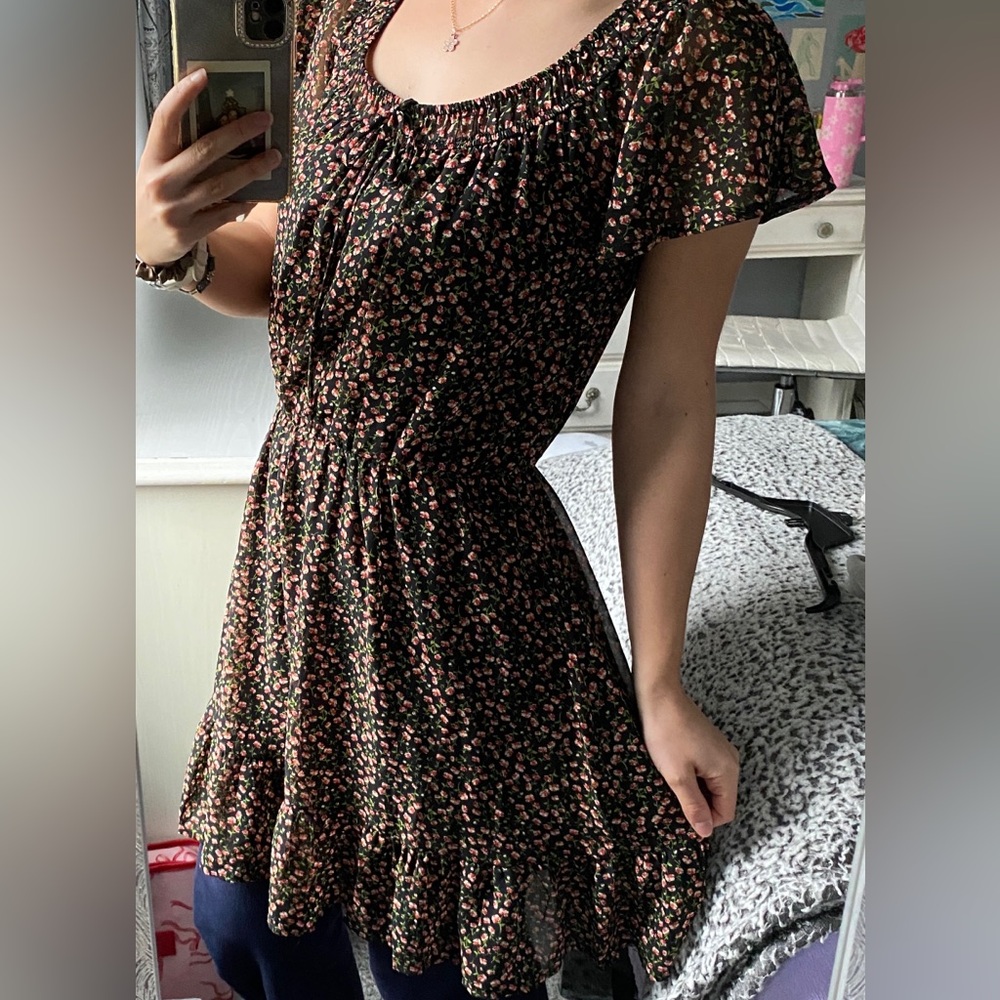 Sienna Sky Black Floral Midi Dress - Picture 3 of 7